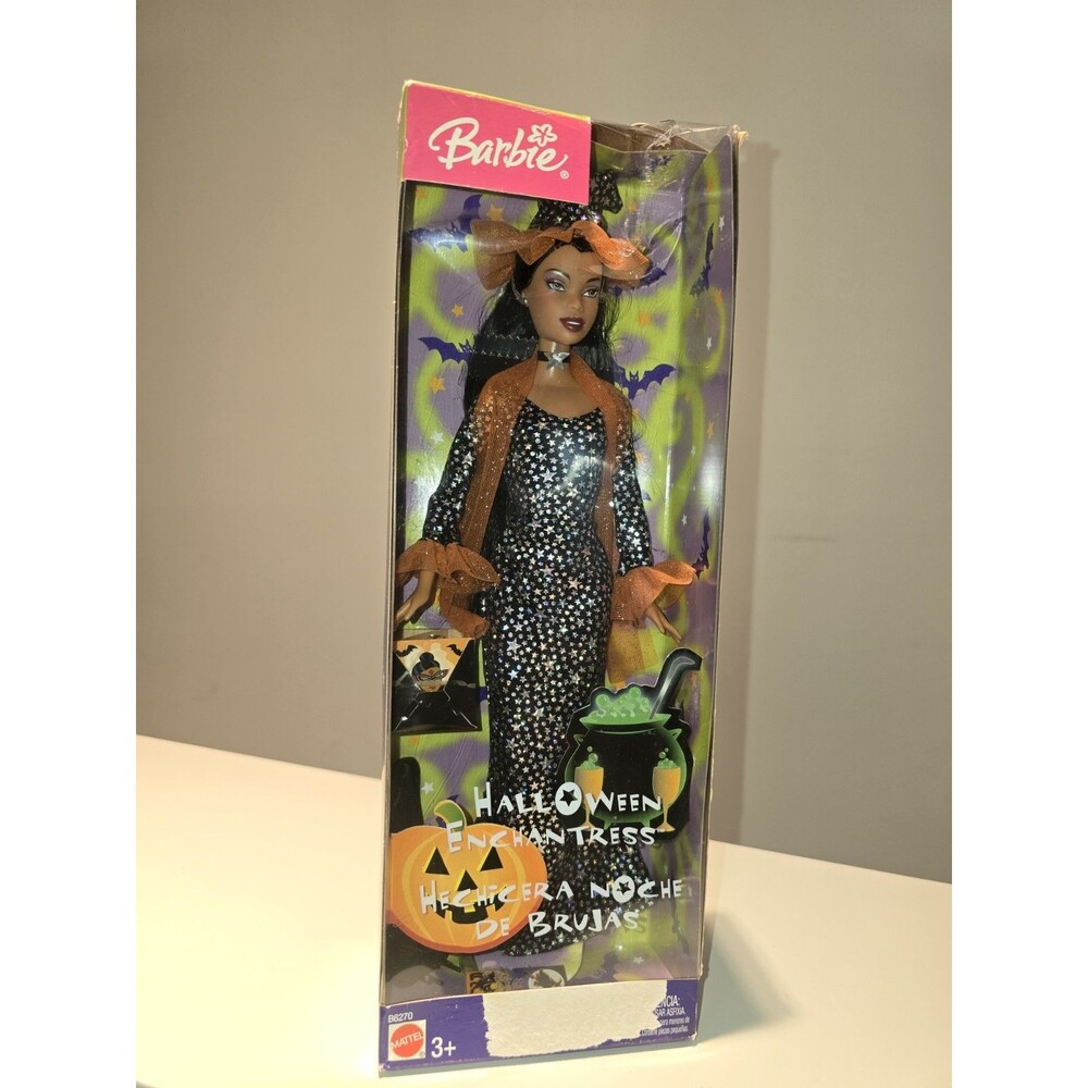 2003 Mattel Barbie Halloween Enchantress Doll #B6270 NRFB Sparkle Gown